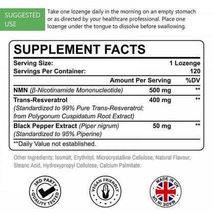 Ascuoli NMN + Resveratrol Lozenges