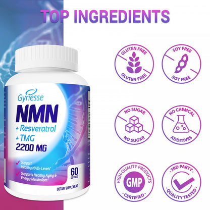 Gyriesse NMN + Resveratrol + TMG 2200mg