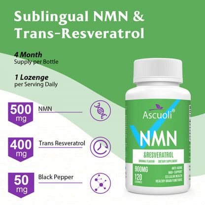 Ascuoli NMN + Resveratrol Lozenges