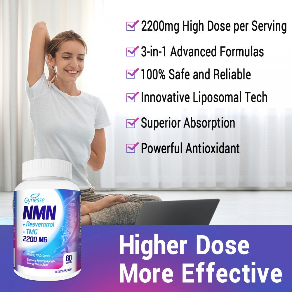 Gyriesse NMN + Resveratrol + TMG 2200mg