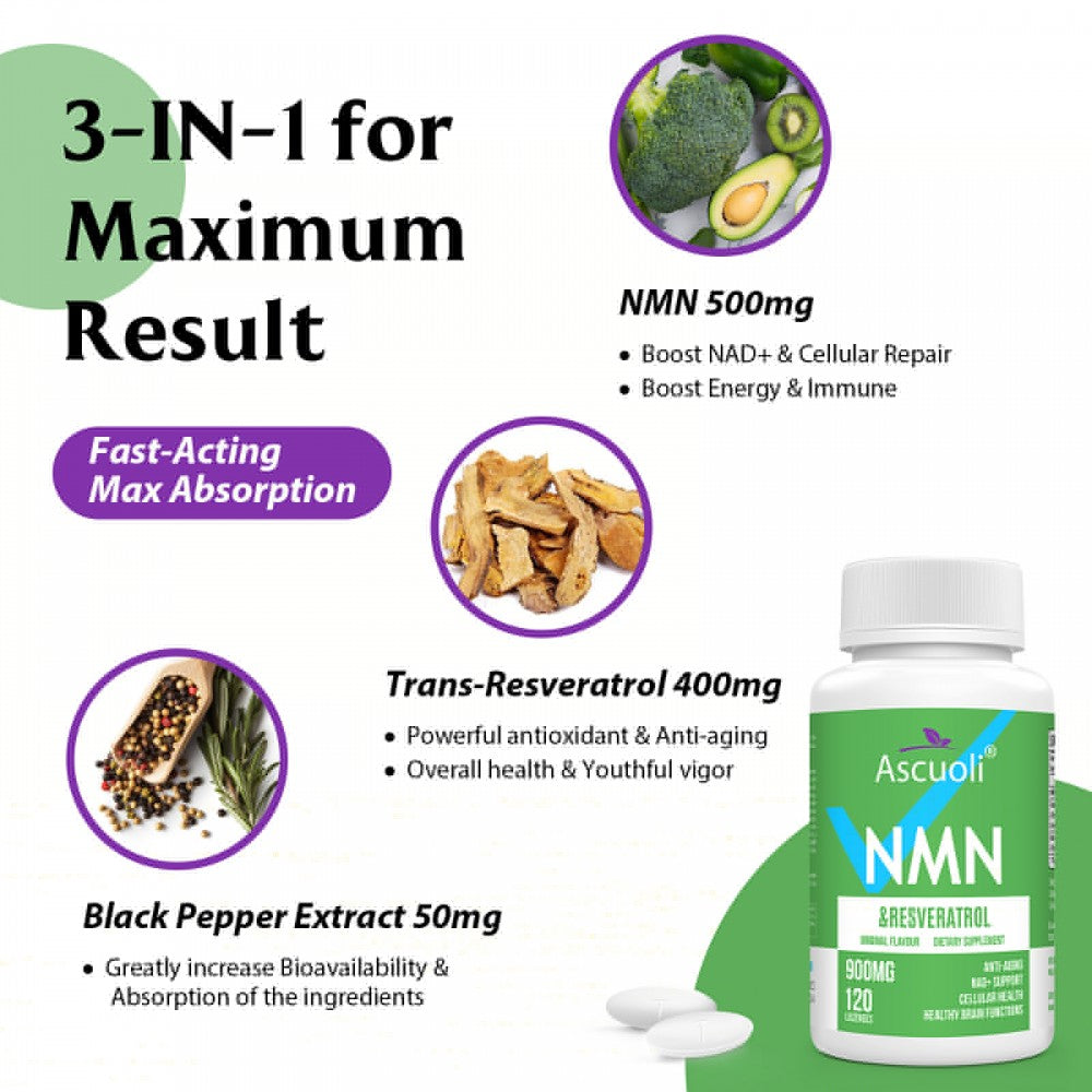 Ascuoli NMN + Resveratrol Lozenges