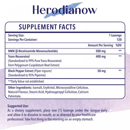 Herodianow NMN Trans-Resveratrol Lozenges