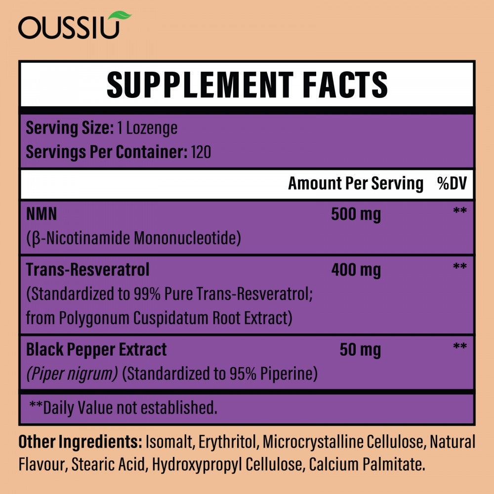 Oussiu NMN+Trans-Resveratrol Supplement 950mg