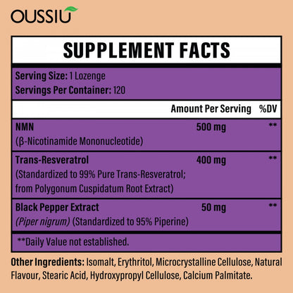 Oussiu NMN+Trans-Resveratrol Supplement 950mg