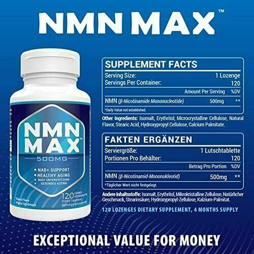 NMN Max NMN Nicotinamide Mononucleotide Lozenges 500mg