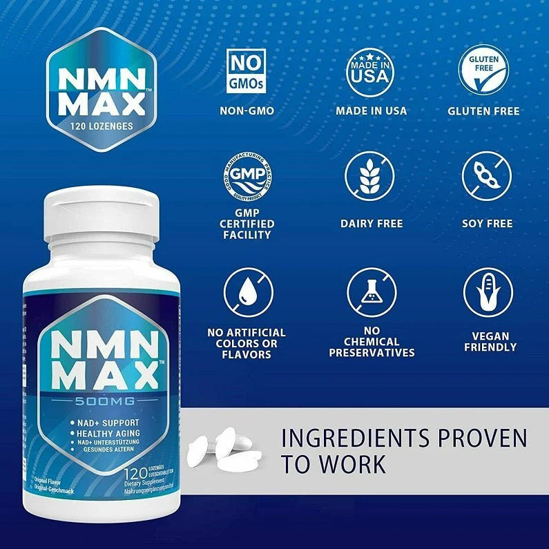 NMN Max NMN Nicotinamide Mononucleotide Lozenges 500mg