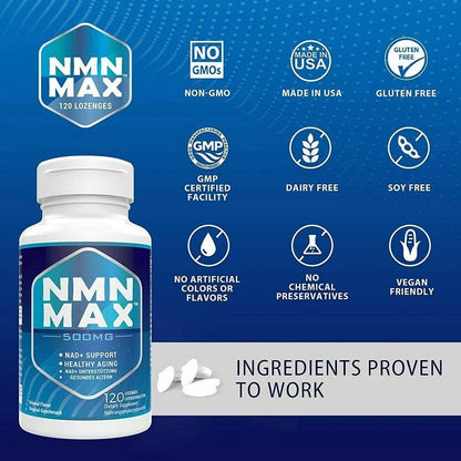 NMN Max NMN Nicotinamide Mononucleotide Lozenges 500mg